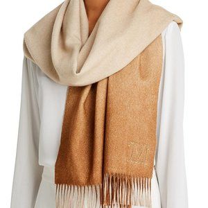 MAX MARA Cashmere Scarf In Camel-Gorgeous, NEW